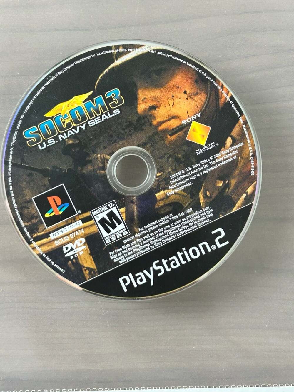 SOCOM 3 U.S. Navy SEALs PS2 PlayStation 2 2005 Disc Only Tested Working